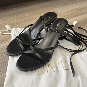 RAYE Elegant Black Strappy Heels